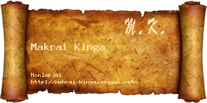 Makrai Kinga névjegykártya