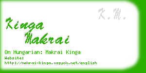kinga makrai business card